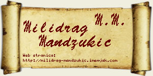Milidrag Mandžukić vizit kartica